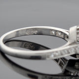 Estate Platinum + Oval Brilliant Cut Diamond Engagement Ring 2.05ct Center