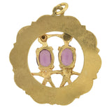 Vintage 14kt Amethyst + Diamond "A DATE TO REMEMBER" Charm/Pendant