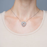 YARD Art Deco Platinum Diamond Encrusted Fur Clip 1.25ctw