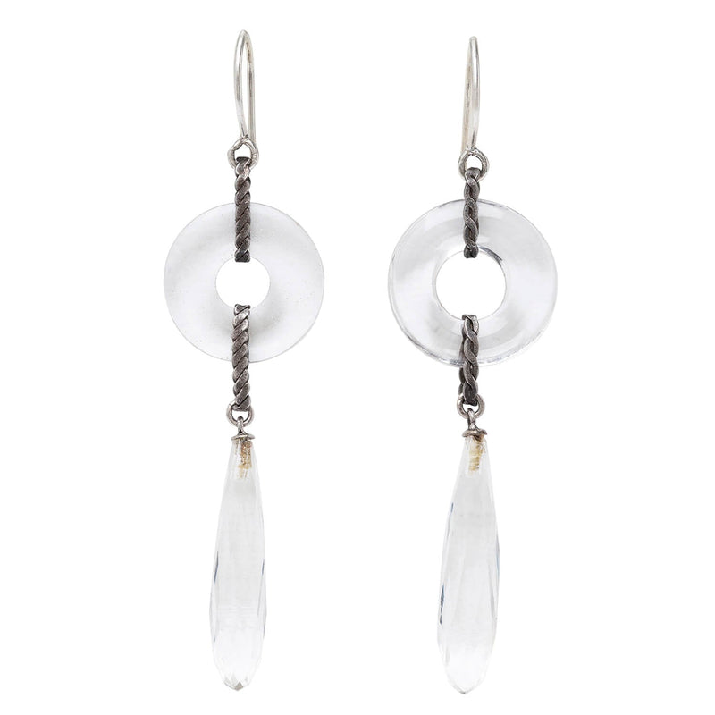 Art Deco Sterling Silver Rock Crystal Earrings – A. Brandt + Son