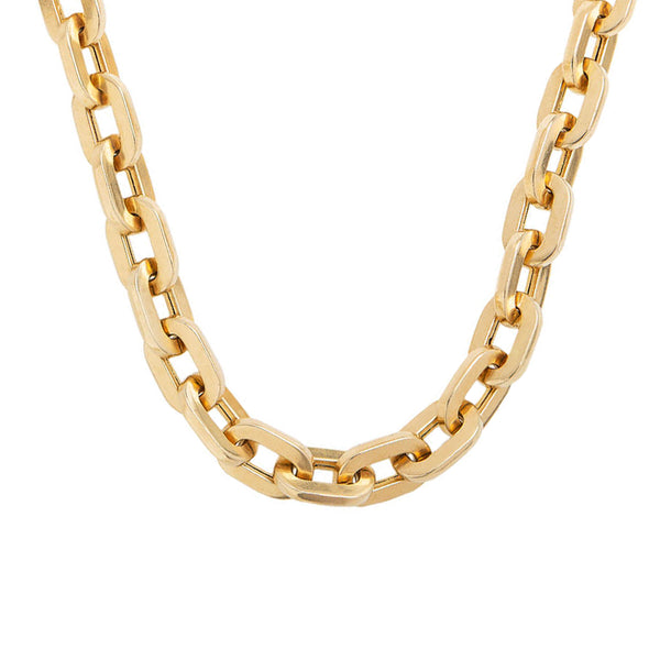 Estate 14k Extra Large Paperclip Link Chain Necklace 65.5g