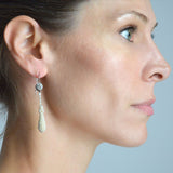 Victorian Sterling Natural Pavé Seed Pearl Teardrop Earrings