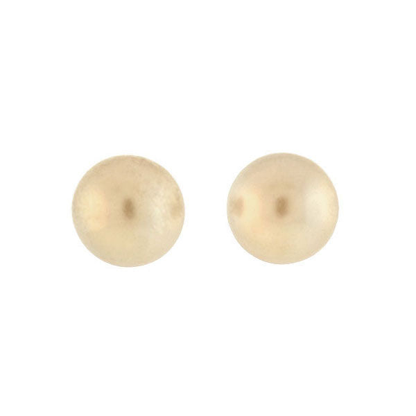 Estate 10kt Gold & Faux Pearl Stud Earrings