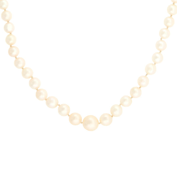 Vintage Cultured Pearl Necklace & 14k Clasp