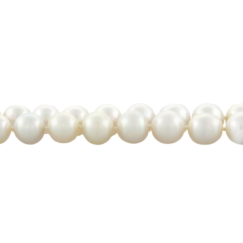 Edwardian South Sea Pearl Necklace with Diamond + Ruby Clasp