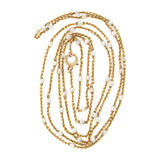 Edwardian 14k Natural Grey Pearl Chain Necklace 32.5"