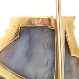 Edwardian 18kt + Carved Opal Pharaoh Stick Pin
