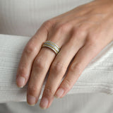 Estate Platinum/18kt "Braided" Mixed Metals Band