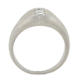 Estate Platinum & Diamond 3-Stone Triple Stacked Band