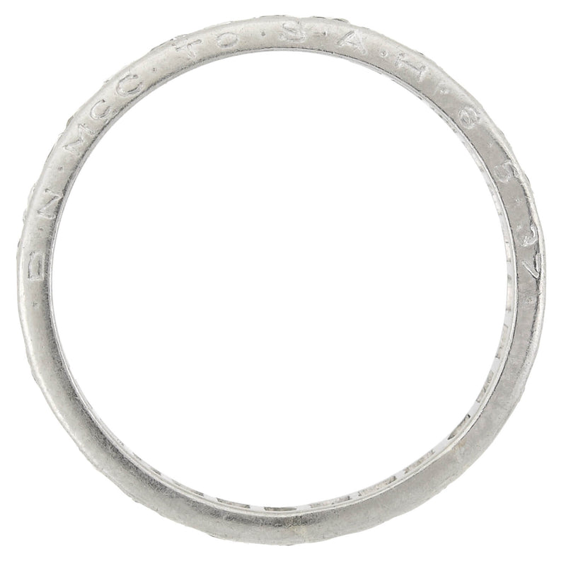 Late Art Deco Platinum Diamond Eternity Band 1ctw