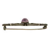 Art Deco Sterling Plique-a-jour Amethyst Scarab Pin
