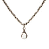 Victorian Sterling Pools of Light Claw Pendant Necklace