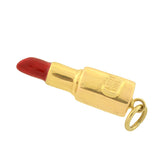 Vintage 14kt Enamel Red Lipstick Charm