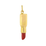 Vintage 14kt Enamel Red Lipstick Charm