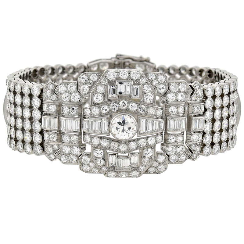 Buy Glossy Diamond and 18KT Rose Gold Bracelet Online | ORRA