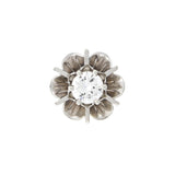 Retro 14kt White Gold Diamond Stud Earrings 0.50ctw