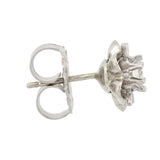 Retro 14kt White Gold Diamond Stud Earrings 0.50ctw