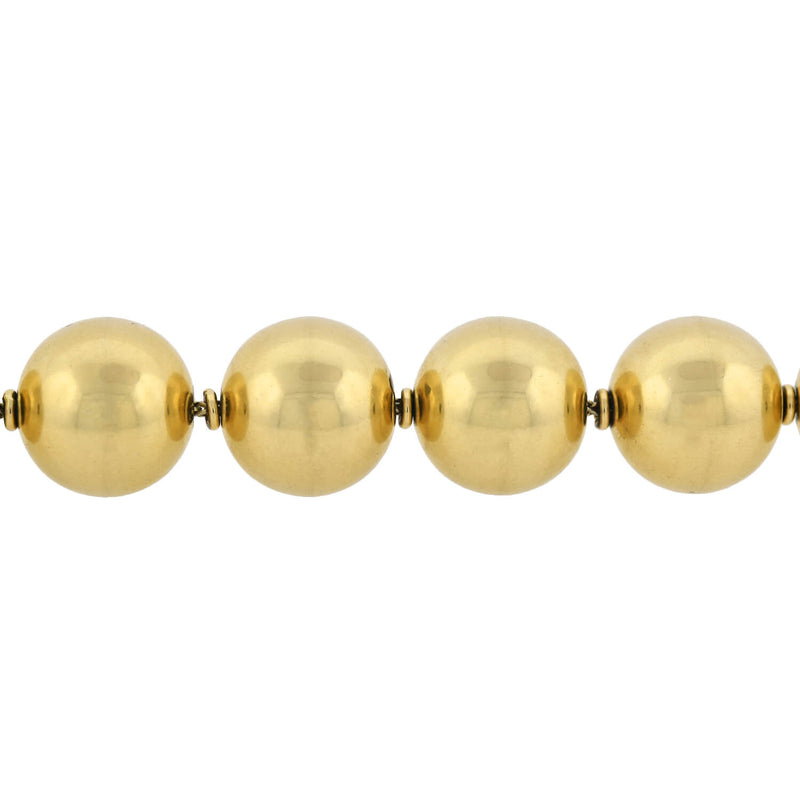 Vintage Large 14kt Yellow Gold Ball Bracelet 23.4dwt