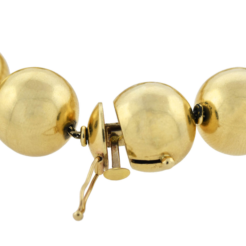 9ct gold top ball bracelet