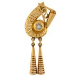 Retro 18kt Mixed Metals Diamond Earrings