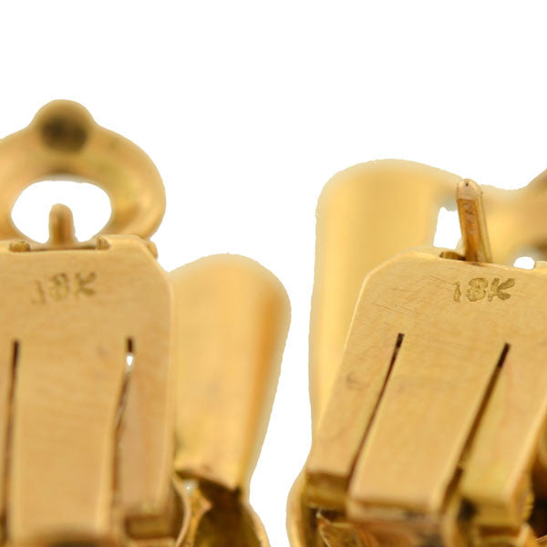 Retro 18kt Mixed Metals Diamond Earrings