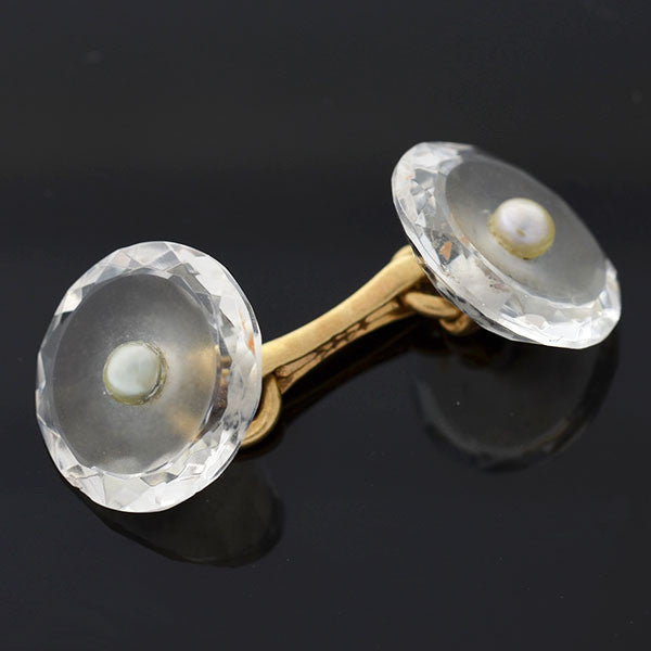 Sold at Auction: Pair of Louis Vuitton Cultured Pearl Cufflinks