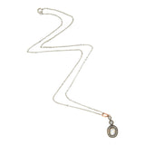 Victorian 14k/Sterling Holland Rose Cut Diamond Pendant Necklace