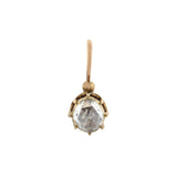 Victorian 14kt + Rose Cut Diamond Drop Earrings 1.20ctw