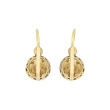 Victorian 18kt/Sterling Silver French Rose Cut Diamond Earrings 0.70ctw