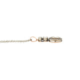 Victorian 14k/Sterling Holland Rose Cut Diamond Pendant Necklace