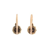Victorian 14kt + Rose Cut Diamond Drop Earrings 1.20ctw