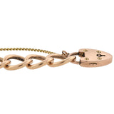 Victorian 9kt/14kt Link Bracelet with Padlock Heart Clasp 11.4dwt