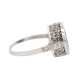 Art Deco Sapphire Filigree Ring 6.38ctw
