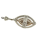 Edwardian Platinum/14kt Diamond & Sapphire Convertible Pendant
