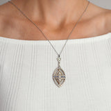 Edwardian Platinum/14kt Diamond & Sapphire Convertible Pendant