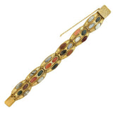 Victorian Silver Gilt Scottish Agate Link Bracelet
