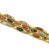 Victorian Silver Gilt Scottish Agate Link Bracelet