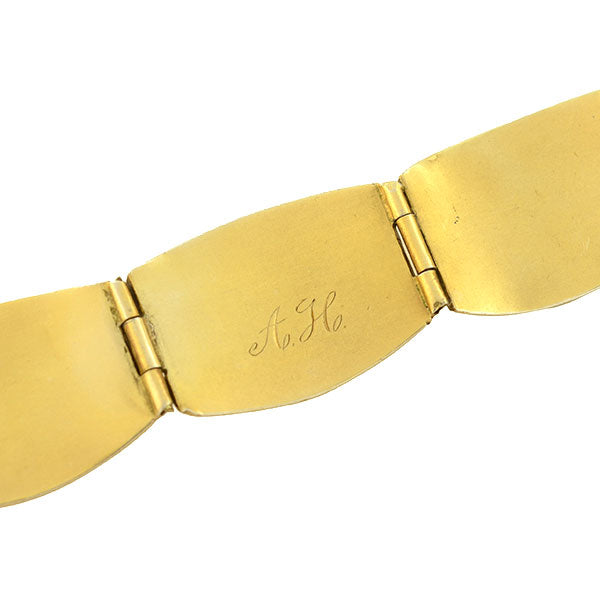 Victorian Silver Gilt Scottish Agate Link Bracelet