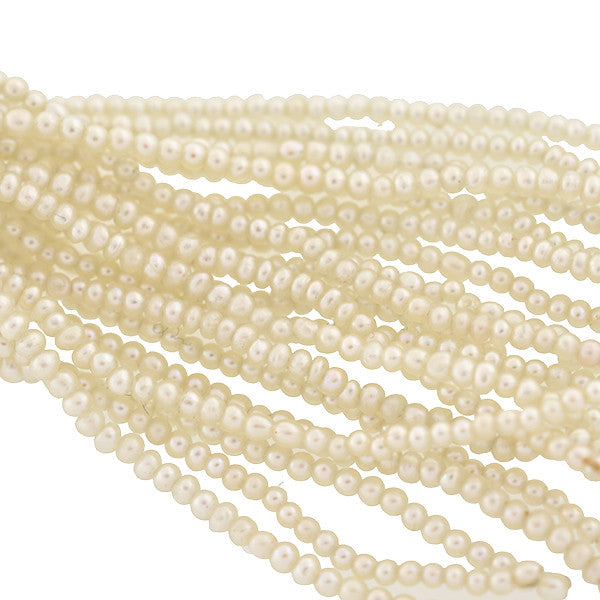 Art Deco 14kt Onyx & Seed Pearl Tassel Necklace