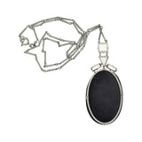 Art Deco Sterling Bakelite + Rhinestone Earring + Necklace Set