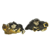 Victorian Japanese Sterling Figural Shakudo Cufflinks