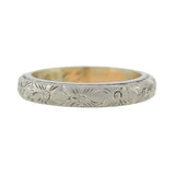 B. BROS Edwardian 18kt Carved Floral Mixed Metals Band