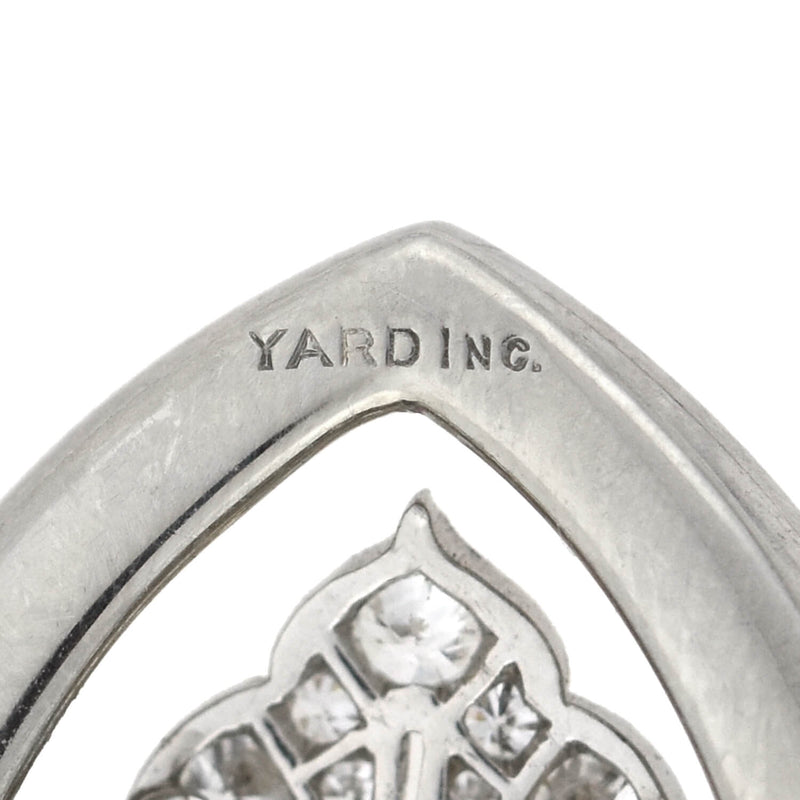 YARD Art Deco Platinum Diamond Encrusted Fur Clip 1.25ctw