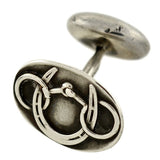 Late Victorian Sterling Horseshoe & Horse Bit Motif Cufflinks