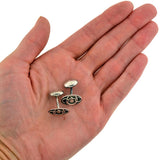 Late Victorian Sterling Horseshoe & Horse Bit Motif Cufflinks