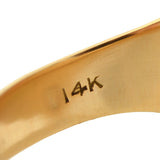Late Victorian 14kt & Diamond Cigar Band Snake Ring