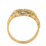 Late Victorian 14kt & Diamond Cigar Band Snake Ring