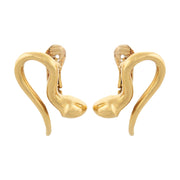LALAOUNIS Estate 18k Gold Abstract Snake Earrings