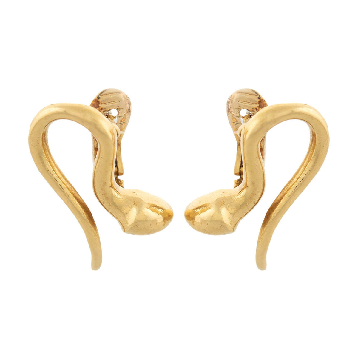 LALAOUNIS Estate 18k Gold Abstract Snake Earrings