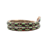 Art Deco Gold Filled Enameled Flexible Wrap-Around Snake Bracelet